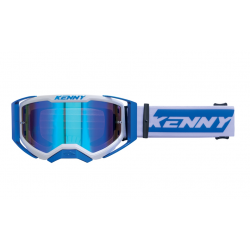 KENNY RACING GOGLE PERFORMANCE EVO 2 BLUE- MIRROR LENS - LUSTRO KOLOR NIEBIESKI/BIAŁY
