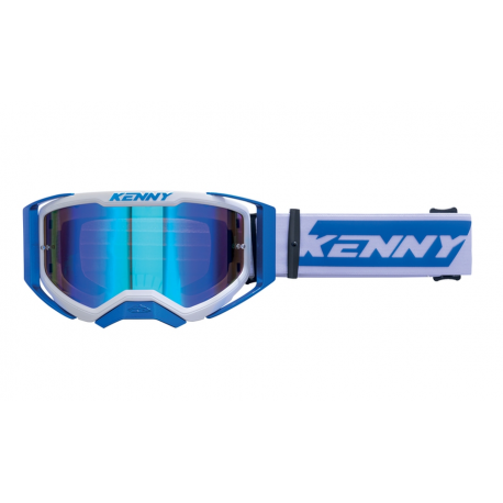KENNY RACING GOGLE PERFORMANCE EVO 2 BLUE- MIRROR LENS - LUSTRO KOLOR NIEBIESKI/BIAŁY