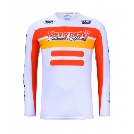 KENNY RACING KOSZULKA CROSS/ENDURO FORCE BEACH DUST ORANGE KOLOR POMARAŃCZOWY/BIAŁY ROZMIAR M