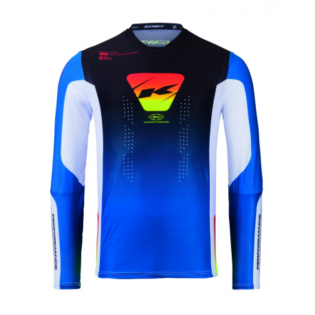 KENNY RACING KOSZULKA CROSS/ENDURO PERFORMANCE KID/JUNIOR/DZECIĘCE GRADIENT KOLOR NIEBIESKI ROZMIAR XS (10/12 LAT)