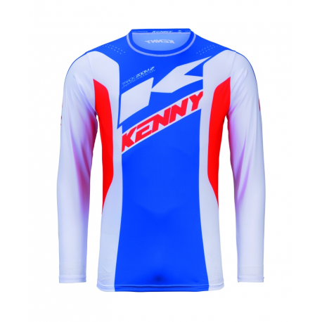 KENNY RACING KOSZULKA CROSS/ENDURO TRACK KID/JUNIOR/DZECIĘCE ZOOM PATRIOT KOLOR NIEBIESKI/CZERWONY/BIAŁY ROZMIAR XS (10/12 LAT)