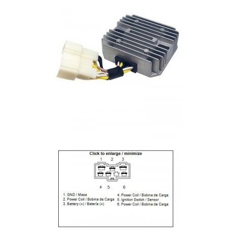 DZE REGULATOR NAPIĘCIA KAWASAKI KLF 400 BAYOU '96-'99 KVF 400 PRIARE '97-'98 (ESR135) (21066-1078) (35A)