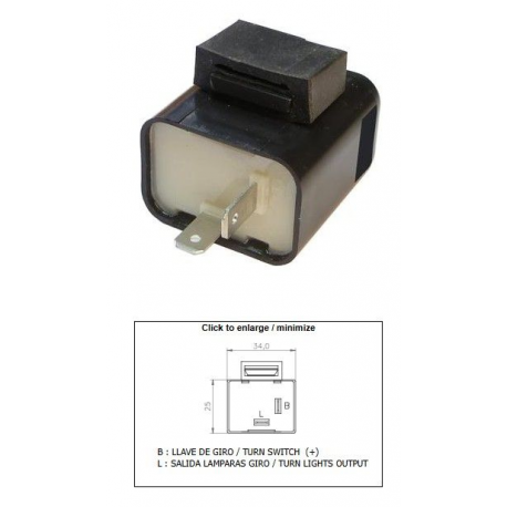 DZE PRZERYWACZ KIERUNKOWSKAZÓW UNIWERSALNY (12V 2+2 10W)