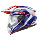 Kappa, přilba KV33 Graphic Wizzard Enduro Dual (se štítkem a plexi), barva bílá červená modrá, velikost 60 / L (HOM