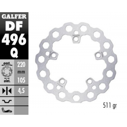 Galfer, zadní kotouč, Yamaha YZF-R6 '03-'23 YZF-R1 '04-'23 MT-10 '16- (CUBIQ FIXED) (220X105X5MM)