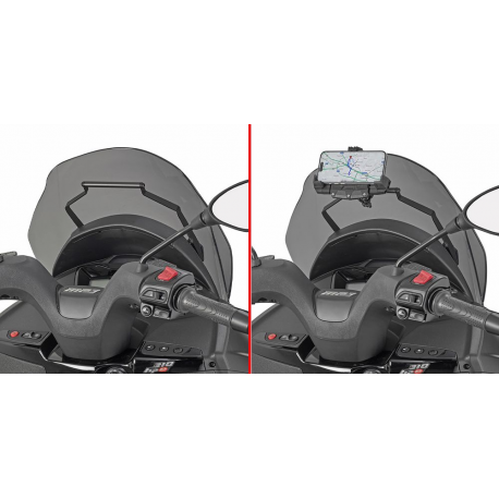 KAPPA 2025/07 POPRZECZKA DO ZAMONTOWANIA TOREB I MOCOWAŃ GPS / SMARTPHONE PIAGGIO MP3 310 '25-,