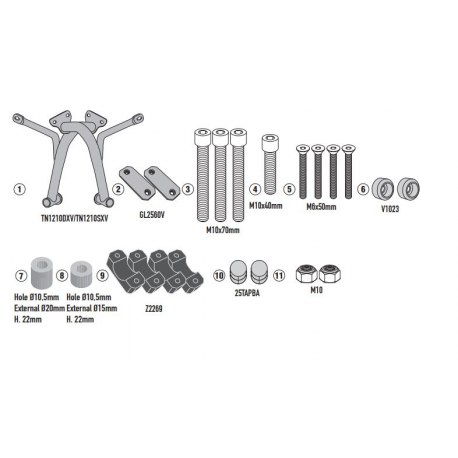 KAPPA 2025/07 GMOLE OSŁONY SILNIKA HONDA CL 500 '23-'25 KOLOR CZARNY