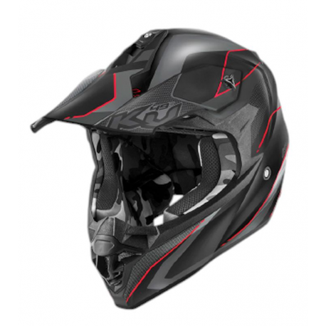 KAPPA KASK KV49 EVO CHASER CROSS KOLOR CZARNY SZARY CZERWONY MATT ROZMIAR 56 / S ( HOMOLOGACJA ECE 22R06 )