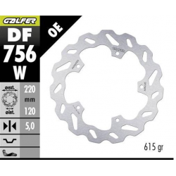 GALFER TARCZA HAMULCOWA TYŁ BMW HP 4 '12- M 1000R '21- S 1000 R '14-'23 S 1000RR '09-'20 (WAVE FIXED) (220X120X5MM)