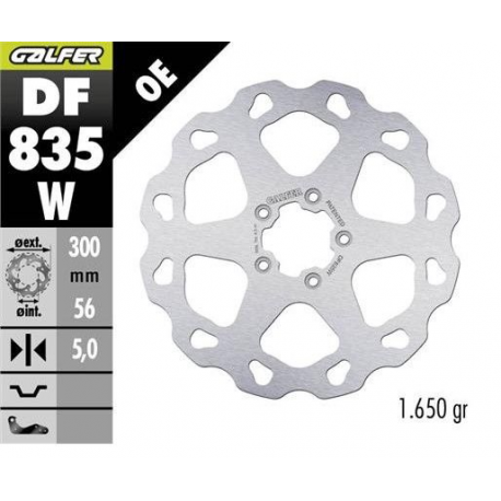 GALFER TARCZA HAMULCOWA PRZÓD HARLEY-DAVIDSON (300X56X5) (W FIXED)