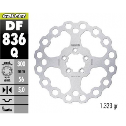 GALFER TARCZA HAMULCOWA TYŁ HARLEY-DAVIDSON (300X56X5) (QUBIQ)