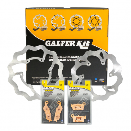 GALFER ZESTAW YAMAHA YZ 250F '18-'20 YZ 450F '18-'20 (TARCZE I KLOCKI HAMULCOWE PRZÓD I TYŁ) - PATRZ OPIS DODATKOWY