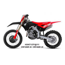 UFO 2025/04 KOMPLET PLASTIKÓW (FULL KIT) Z OSŁONAMI TELESKOPÓW (AMORTYZATORÓW) HONDA CRF 250 R / 450 R '25-, KOLOR CZERWONY / CZ