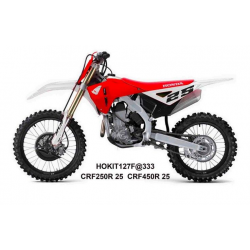 UFO 2025/04 KOMPLET PLASTIKÓW (FULL KIT) Z OSŁONAMI TELESKOPÓW (AMORTYZATORÓW) HONDA CRF 250 R / 450 R '25-, KOLOR BIAŁY / CZERW