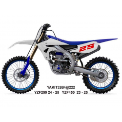 UFO 2025/04 KOMPLET PLASTIKÓW (FULL KIT) Z OSŁONAMI TELESKOPÓW (AMORTYZATORÓW) YAMAHA YZF 250 '24-'25, YZF 450 '23-'25 KOLOR BIA