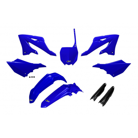 UFO 2025/11 KOMPLET PLASTIKÓW (FULL KIT) Z OSŁONAMI TELESKOPÓW (AMORTYZATORÓW) YAMAHA YZ 125 / 250 '22-'26 KOLOR NIEBIESKI