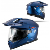 UFO 2026/01 KASK COSMOS OFFROAD / DUAL / TOURER / CROSSOVER Z SZYBĄ, DASZKIEM I BLENDĄ PRZECIWSŁONECZNĄ KOLOR NIEBIESKI/CZERWONY