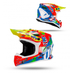 UFO 2026/01 KASK KOREY CROSS DZIECIĘCY / JUNIOR / KID KOLOR NIEBIESKI/CZERWONY/ŻÓŁTY NEON ROZMIAR S (ECE 22R06) - KOLEKCJA 2026