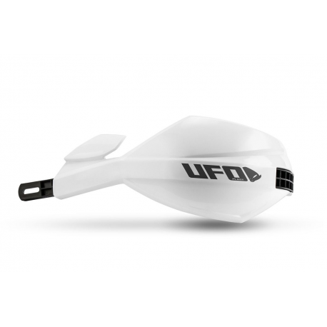UFO 2026/01 OSŁONY RĄK (HANDBARY) MUGAN UNIWERSALNE KOMPLET Z MOCOWANIEM NA KIEROWNICĘ 22 I 28MM KOLOR BIAŁY