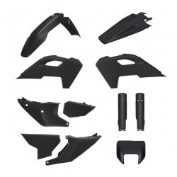 POLISPORT KOMPLET PLASTIKÓW (FULL KIT) HUSQVARNA TE/FE TPI '24-'25 W ZESTAWIE OSŁONA LAMPY PRZEDNIEJ I OSŁONY AMORTYZATORÓW KOLO