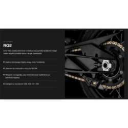 TSUBAKI ŁAŃCUCH NAPĘDOWY 525 RQ2 124 PROFESSIONAL ROAD X-RING CHAIN KOLOR ZŁOTO CZARNY G&B (124 OGNIW, OTWARTY ZAKUWKA W ZESTAWI