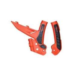 RACETECH (RTECH) 2025/12 OSŁONY RAMY (KOMPLET) BI-MATERIAL SUPER GRIP KTM EXC / EXCF 150 / 250 / 300 / 450 / 500 '24, SX 250 / 3