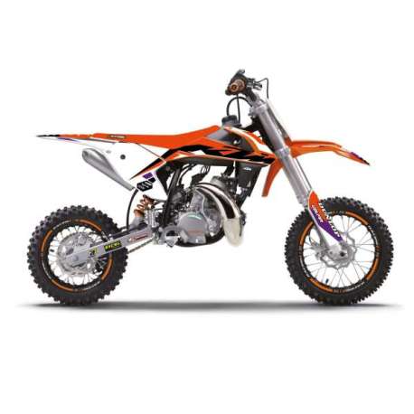 BLACKBIRD KOMPLET NAKLEJEK (OKLEIN) KTM SX 50 '16-'23 DREAM 5 KOLOR POMARAŃCZOWY BIAŁY CZARNY