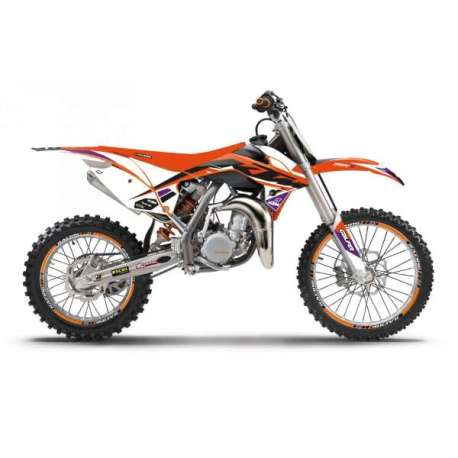 BLACKBIRD KOMPLET NAKLEJEK (OKLEIN) KTM SX 85 '13-'17 DREAM 5 CHROME FMX KOLOR POMARAŃCZOWY CZARNY