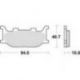 TRW LUCAS KLOCKI HAMULCOWE KH199 ORGANIC YAMAHA XV / XVS VIRAGO 125 97-04, FZ6 04-10, XJ6 09-16, MT-03 06-14, XVS 1100 / 1300 99