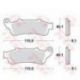 TRW LUCAS KLOCKI HAMULCOWE KH261 KH281 ORGANIC HONDA NT 650 V 02-05, VFR 800 98-05, XL 1000 V 99-03 STX 1300 02-08, GL 1800 01-1