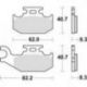 TRW LUCAS KLOCKI HAMULCOWE KH414 SINTER OFFROAD SUZUKI LTA 400 08-, LTA 450 06-12, LTA 500 09-, LTA 750 08-,