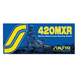 SUNSTAR ŘETĚZ 420MXR-126G (420NZ3) MOTOCROSS DO 150 CCM (ZLATÁ BARVA) (22,2KN) (SE SPOJKOU)