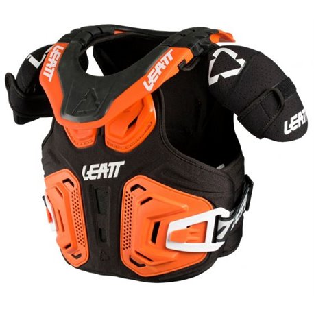 Leatt, chránič hrudníku a krční páteře, model Fusion Vest 2.0 Junior, barva oranžová (125-150cm), velikost L/XL
