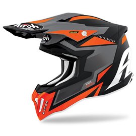 Airoh, přilba MX, model Striker Axe, černá/šedá/oranžová matná, velikost S