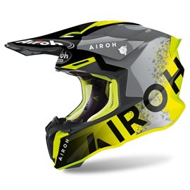 Airoh, přilba MX, model Twist 2.0 Bit, žlutá fluo/černá/šedá, velikost XL