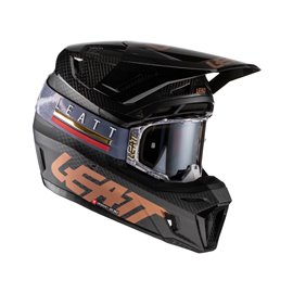 Leatt, přilba MX, model 9.5 Carbon V22 (+ brýle Velocity 6.5 Iriz ZDARMA) Helmet Kit, barva černá, velikost S 55-56 cm