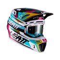 Leatt, přilba MX, model 8.5 V22 (+ brýle Velocity 5.5 ZDARMA) Helmet Kit Aqua, barva tyrkysová/černá/růžová, velikost S 55