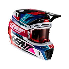Leatt, přilba MX, model 8.5 V22 (+ brýle Velocity 5.5 ZDARMA) Helmet Kit Royal, barva granátová/červená/černá, velikost M