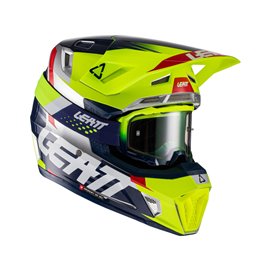 Leatt, přilba MX, model 7.5 V22 (+ brýle Velocity 4.5 ZDARMA) Helmet Kit Lime, barva žlutá fluo/granátová/bílá, velikost XL