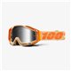 100%, MX brýle Racecraft SAHARA, barva bežová/oranžová, stříbrné zrcadlové sklo