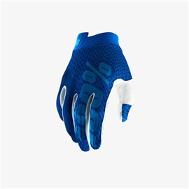 100%, rukavice cross/enduro Itrack, barva modrá/bílá, velikost M