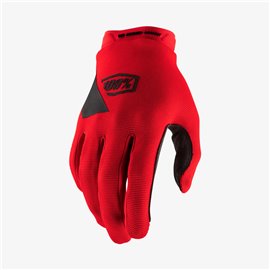 100%, rukavice cross/enduro Ridecamp, barva červená, velikost L