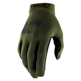 100%, rukavice cross/enduro Ridecamp Fatigue, barva zelená (military), velikost M