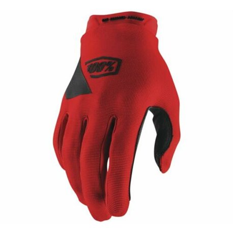 100%, rukavice cross/enduro Ridecamp, barva červená, velikost S
