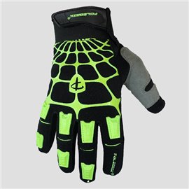 Polednik, rukavice cross Web MX, barva černá/zelená fluo, velikost S