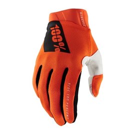 100%, rukavice Ridefit, barva oranžová fluo, velikost S