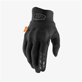 100%,rukavice Cross/Enduro, model Cognito Black/Charcoal, černá barva, velikost S