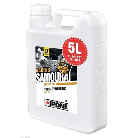 Ipone, Samourai Racing 2T olej do benzinu, 100% Syntetic 5L Ester (jahod. Vůně) - Akce 4+1 (4)