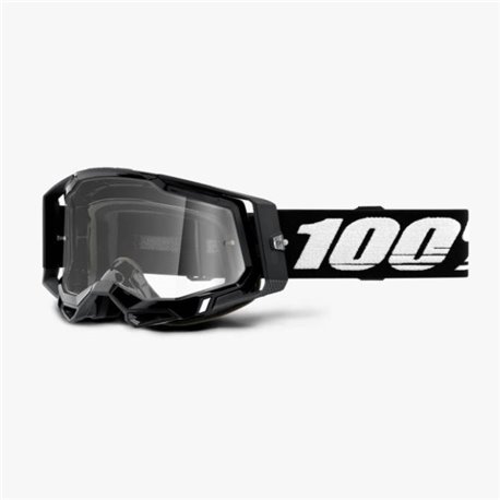 100%, brýle Racecraft 2 GOGGLE BLACK - čiré sklo 
