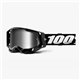 100%, brýle Racecraft 2 GOGGLE BLACK - stříbrné zrcadlové sklo